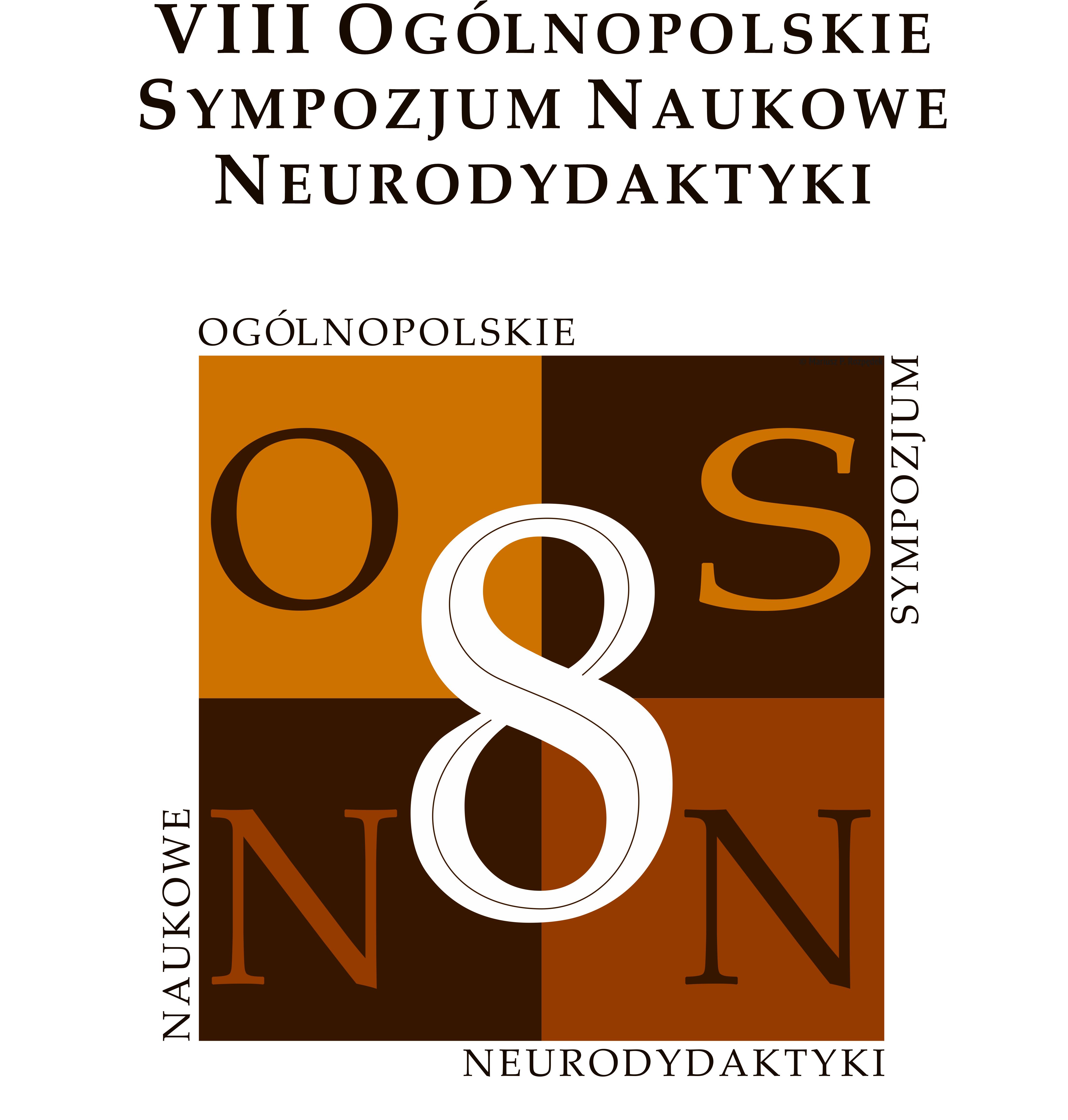 Grafika przedstawiająca sygnet plakatu VIII Ogólnopolskiego Sympozjum Naukowego Neurodydaktyki